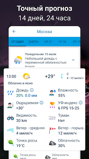 Погода 14 дней - Метеоред